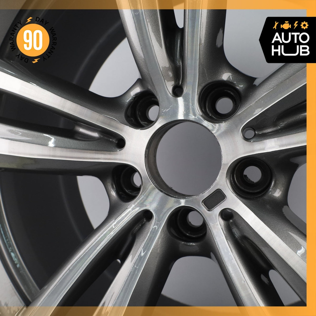 BMW F30 335i 340i 430i 8.5 x 19 19" Style 442 Rear Wheel Rim Polished Gray OEM - photo 7
