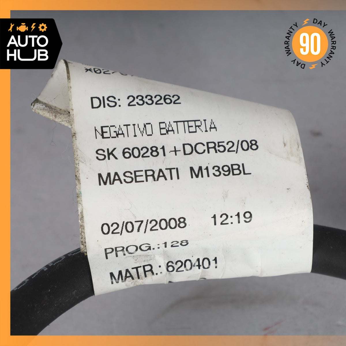 08-19 Maserati GranTurismo M145 Negative Battery Terminal Cable Wire OEM - photo 11