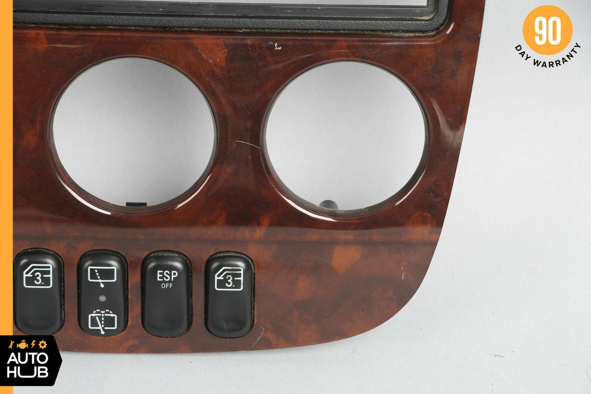 02-05 Mercedes W163 ML320 ML350 ML500 Center Console Trim Bezel Wood OEM - photo 5