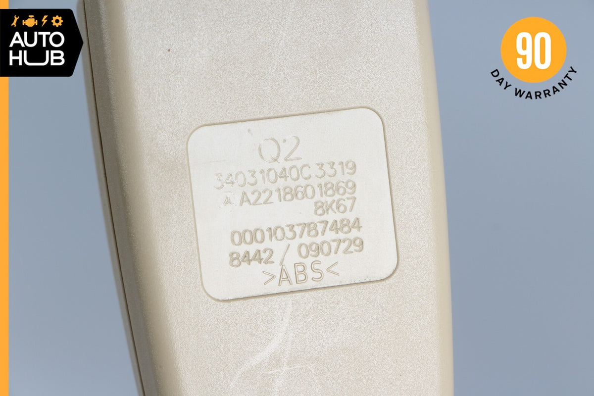 07-14 Mercedes W221 S400 CL550 Front Right Passenger Seat Belt Buckle Beige OEM - photo 11