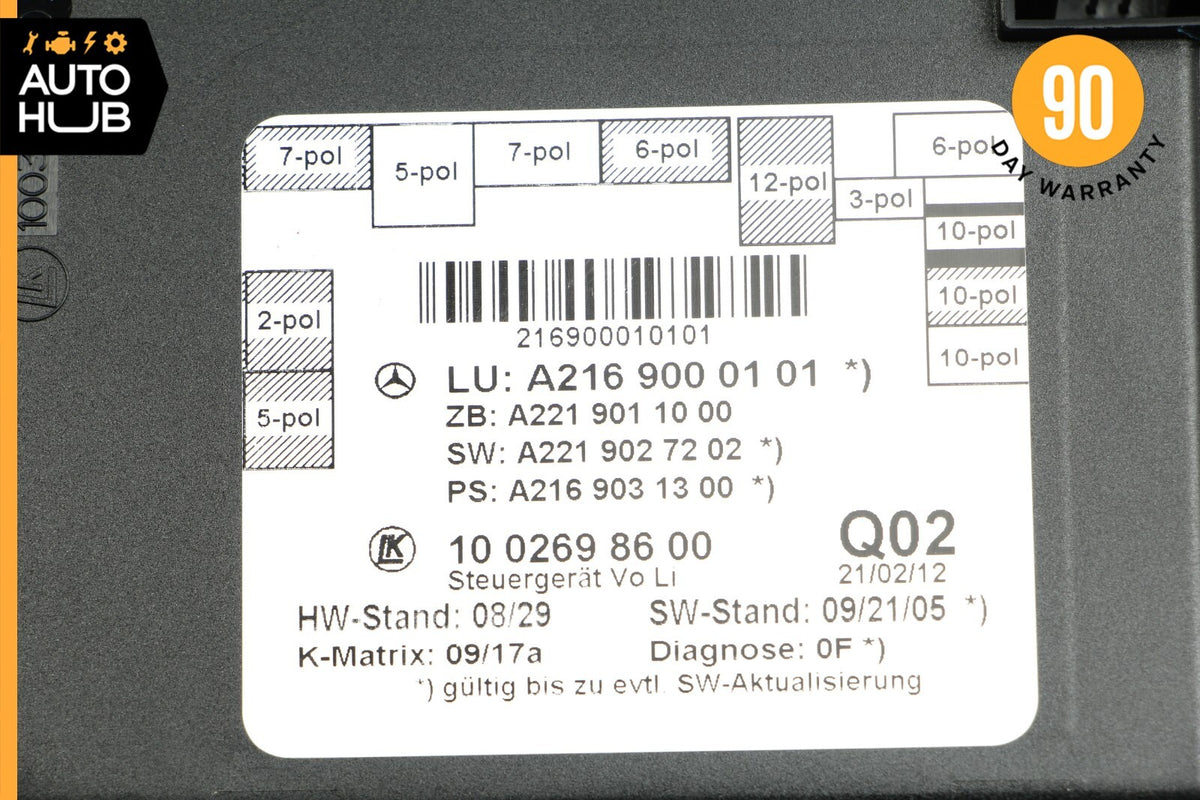 07-14 Mercedes W216 CL600 CL63 AMG Front Left Side Door Control Module OEM - photo 8