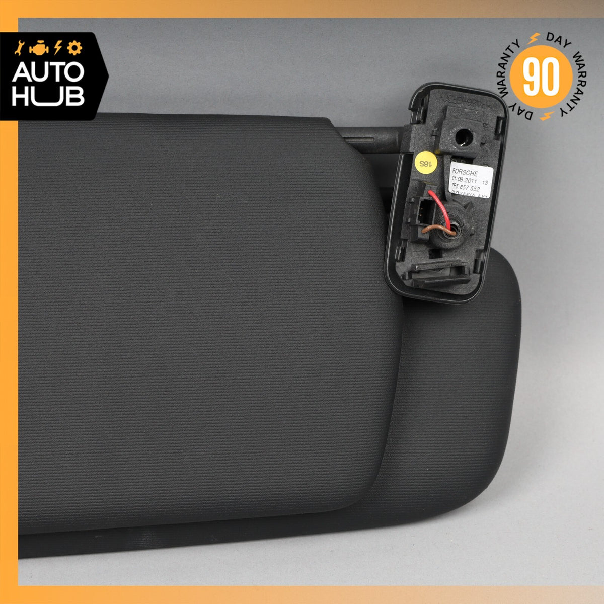 11-14 Porsche Cayenne 958 Hybrid S Sun Visor Sunvisor Front Right Side Black OEM - photo 2