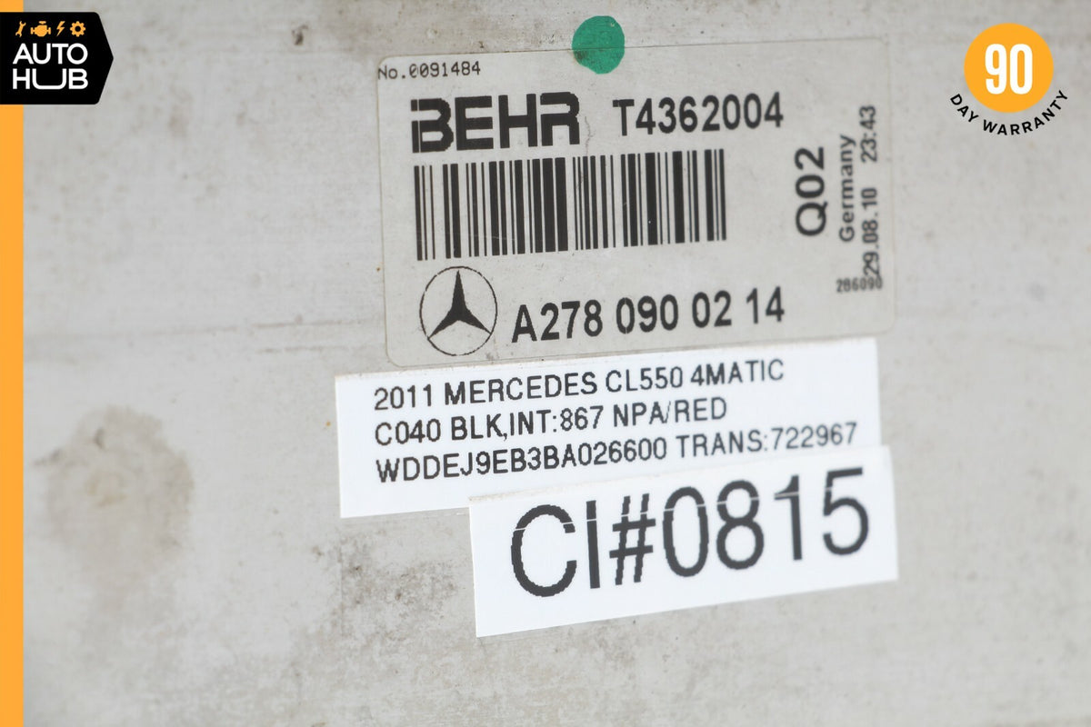 11-18 Mercedes W216 CL550 S550 Engine Intercooler Radiator 2780900214 OEM 59k - photo 9