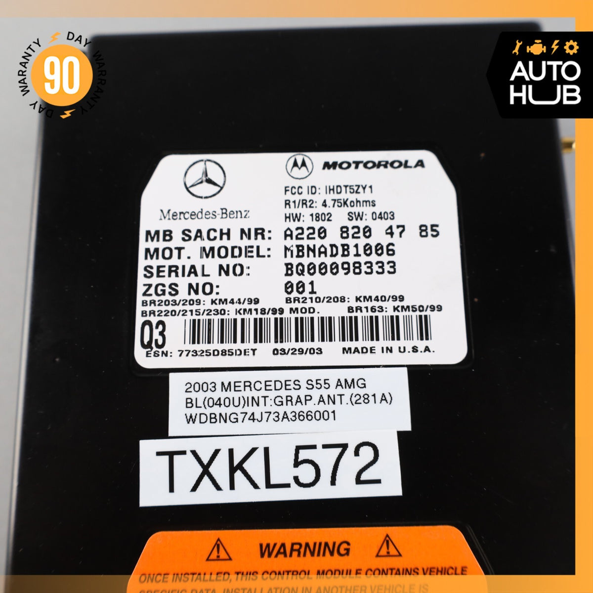 00-06 Mercedes W220 S55 SL500 ML500 Voice Command Control Module 2208204785 OEM - photo 7