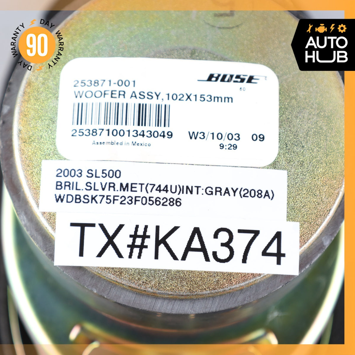 03-08 Mercedes R230 SL500 SL55 AMG Subwoofer Audio Radio Speaker BOSE OEM - photo 9