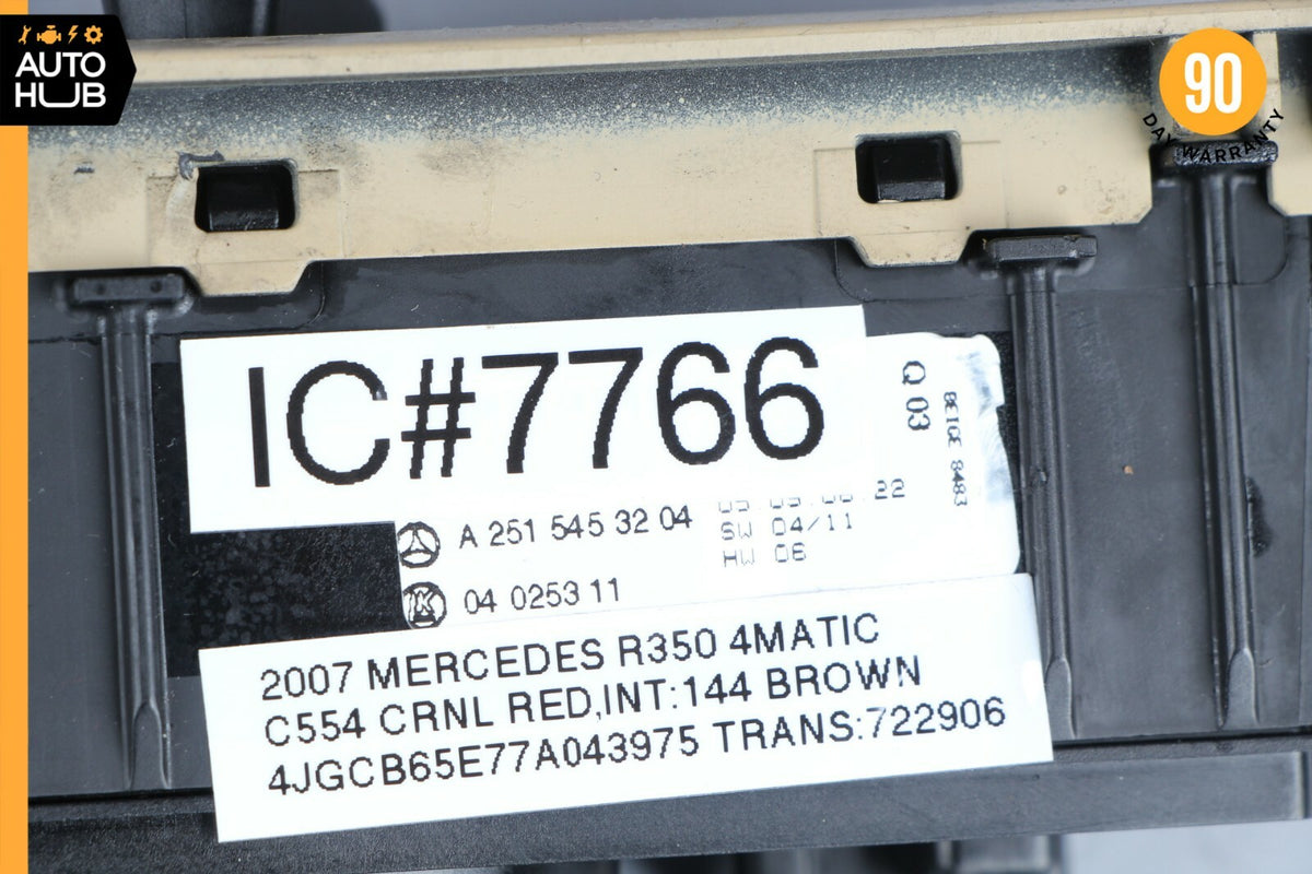06-11 Mercedes W251 R350 GL450 Headlight Control Switch Module 2515453204 OEM - photo 8