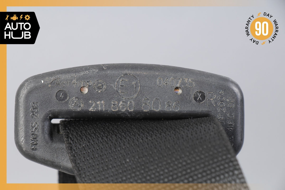07-09 Mercedes W211 E350 CLS550 Front Right Passenger Side Seat Belt Black OEM - photo 11