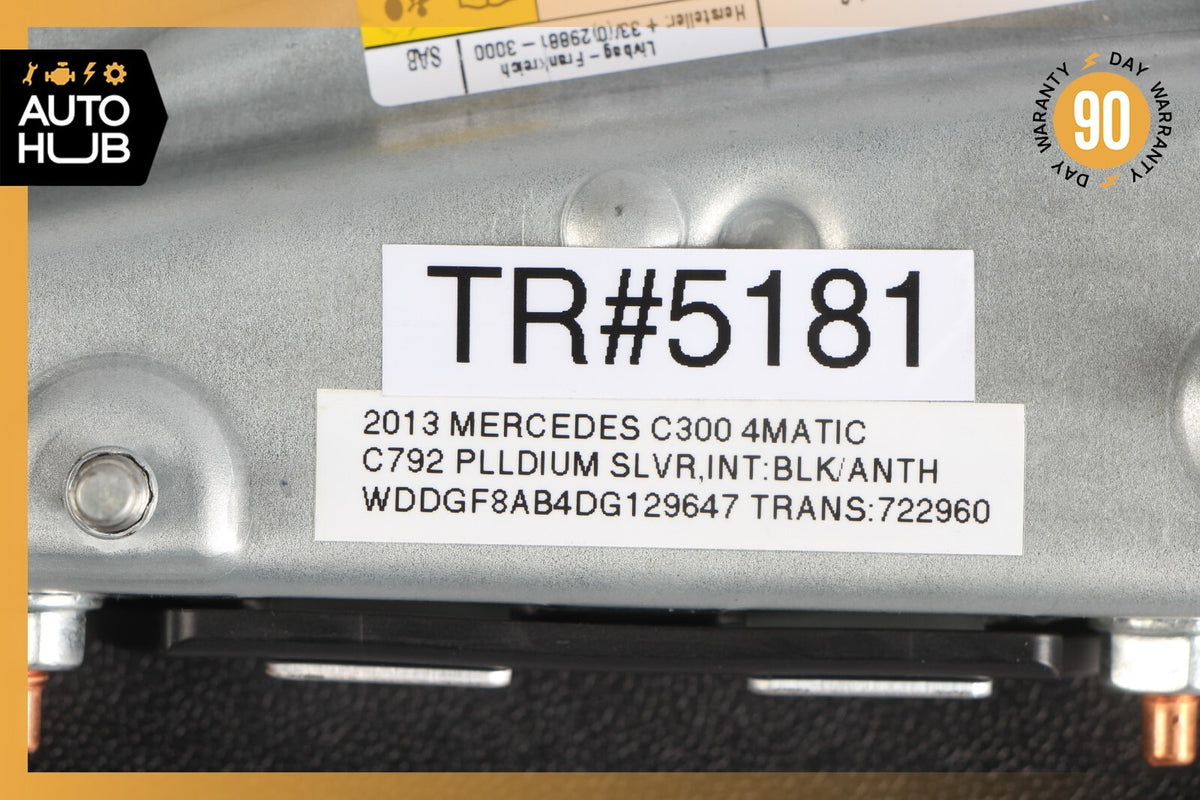 08-15 Mercedes W204 C300 GLK350 Seat Airbag Air Bag SRS Front Left Black OEM - photo 12