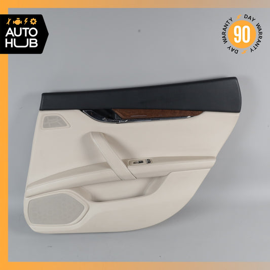 14-17 Maserati Quattroporte M156 S Q4 Rear Right Interior Door Panel Beige OEM - photo 1