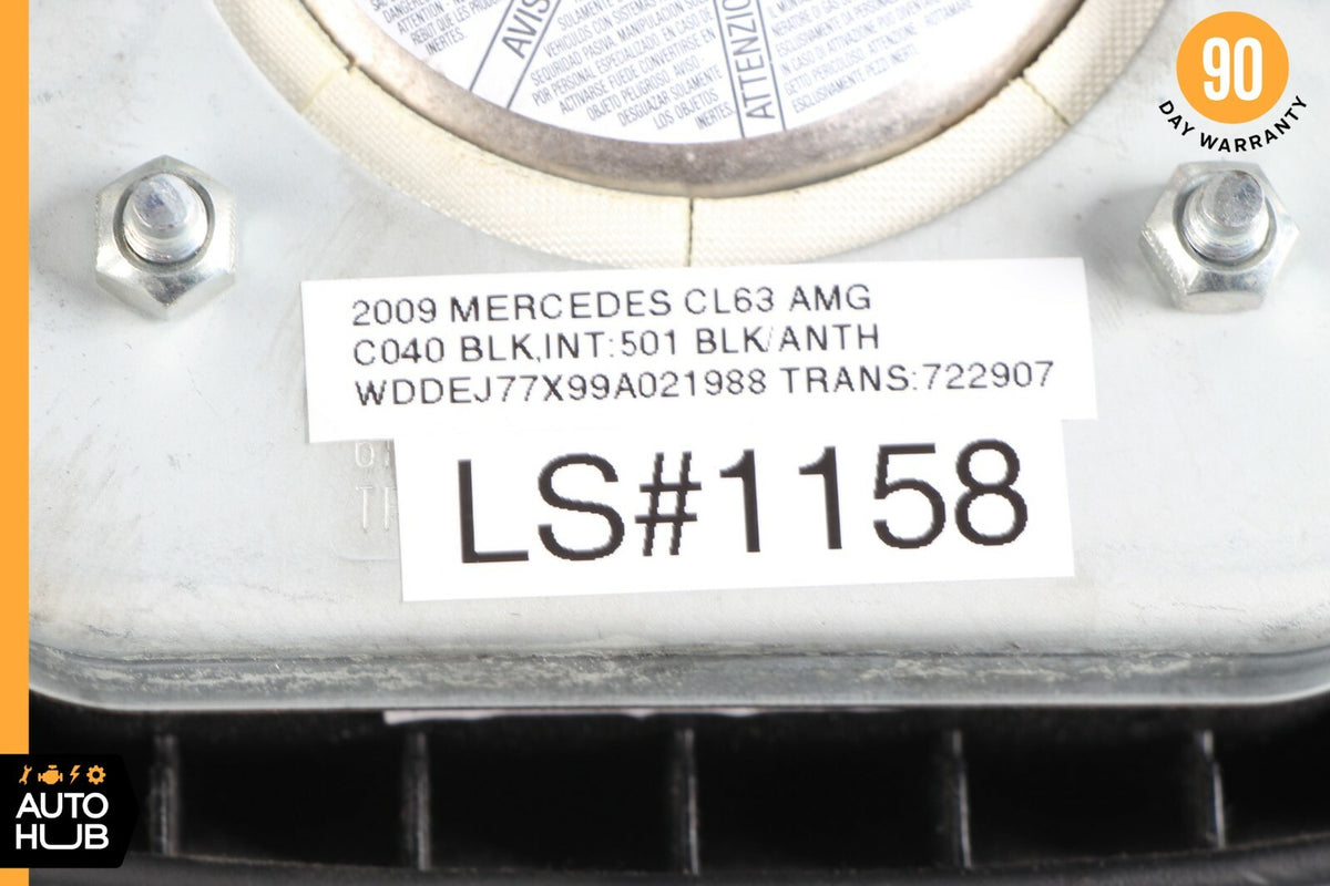 07-10 Mercedes W216 CL63 AMG S550 S600 Steering Wheel Airbag Air Bag Black OEM - photo 12