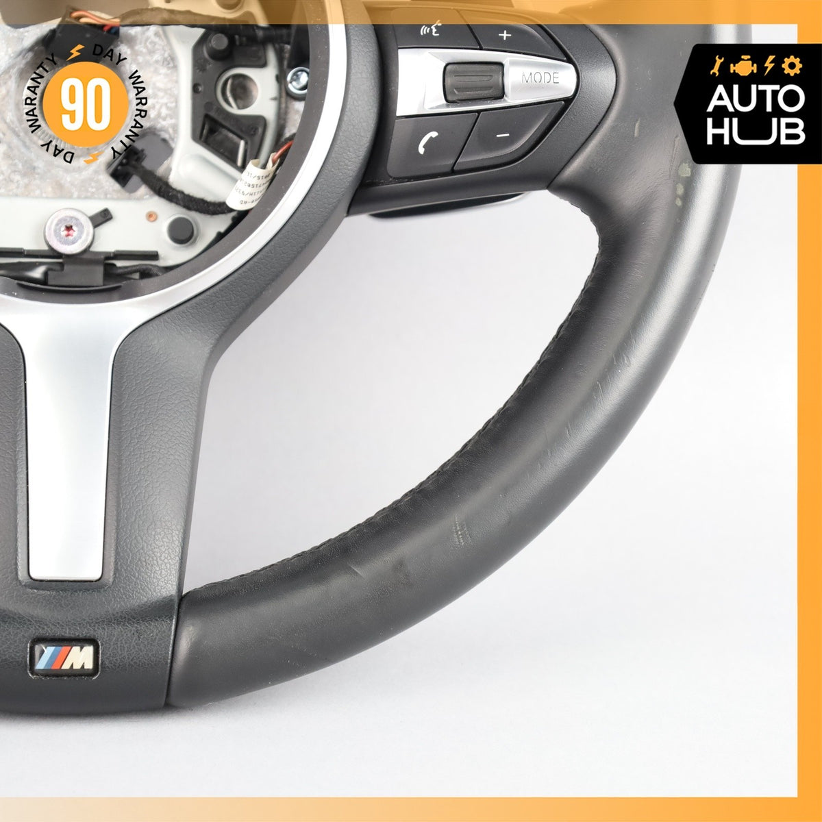 15-19 BMW F15 X5 X3 X6 M Sport Steering Wheel Leather Black OEM 69k - photo 6
