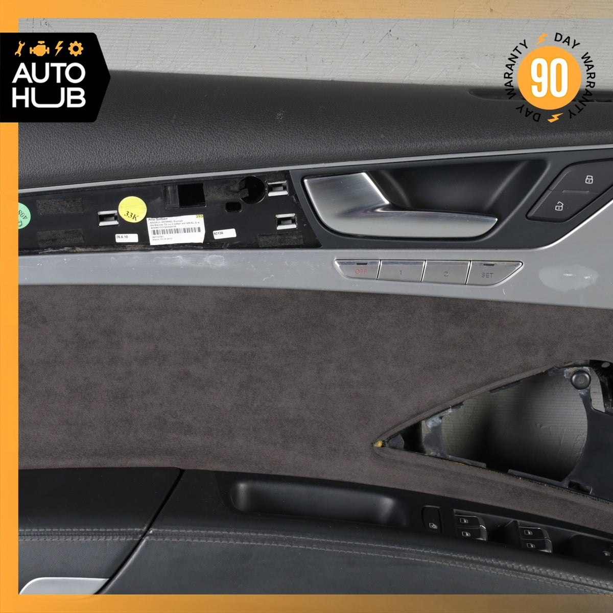 11-18 Audi D4 A8 S8 Front Left Driver Side Interior Door Panel Black Suede OEM - photo 3