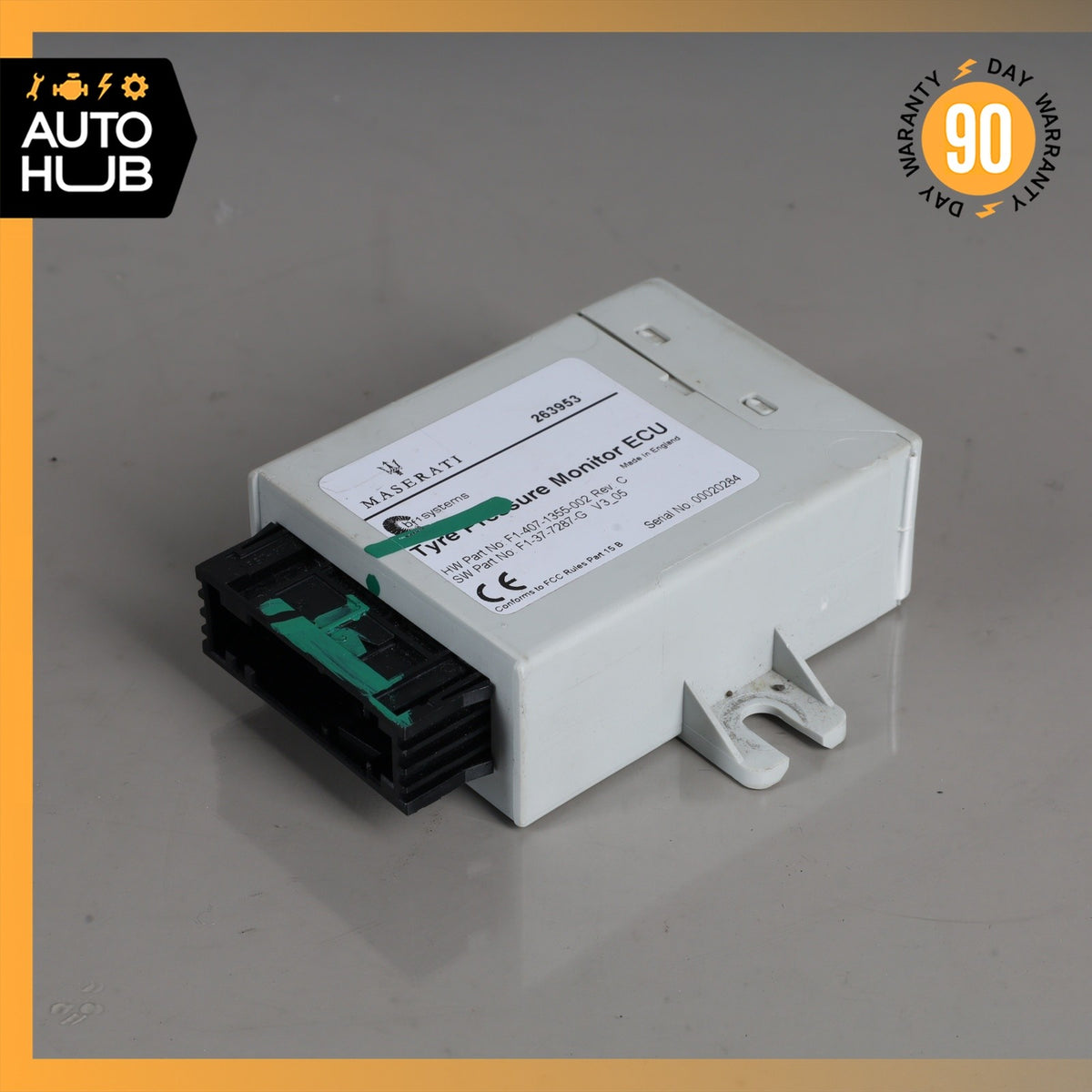 08-16 Maserati GranTurismo M145 Tire Pressure Monitor Module 263953 OEM - photo 2