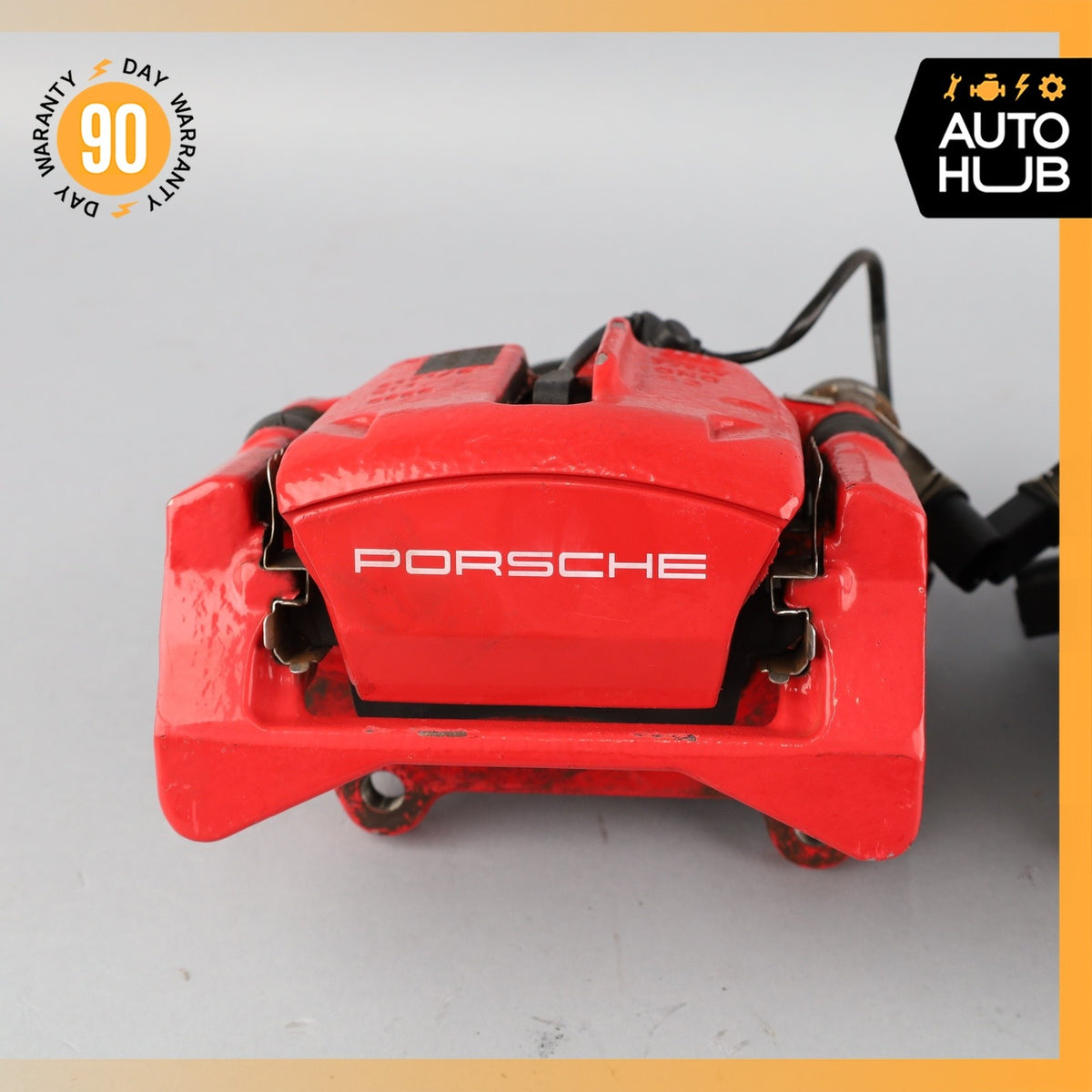 15-25 Porsche Macan 95B Rear Brake Calipers Left & Right Set w/ Actuator Red OEM - photo 3
