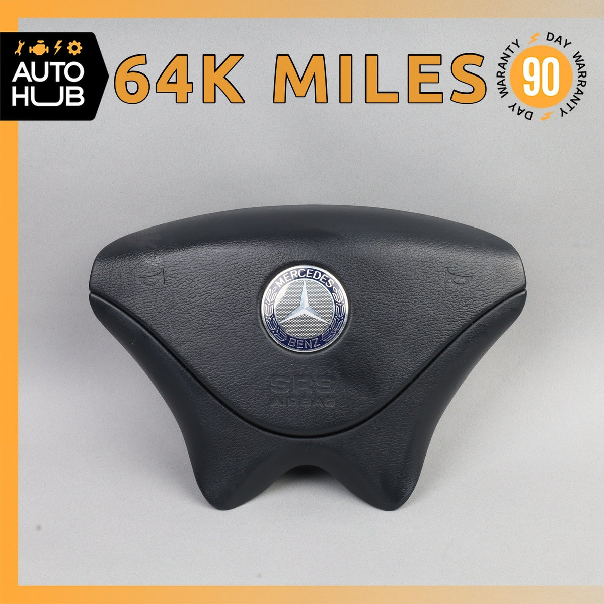 01-04 Mercedes R170 SLK320 SL500 Driver Steering Wheel Air Bag Airbag Black OEM - photo 1