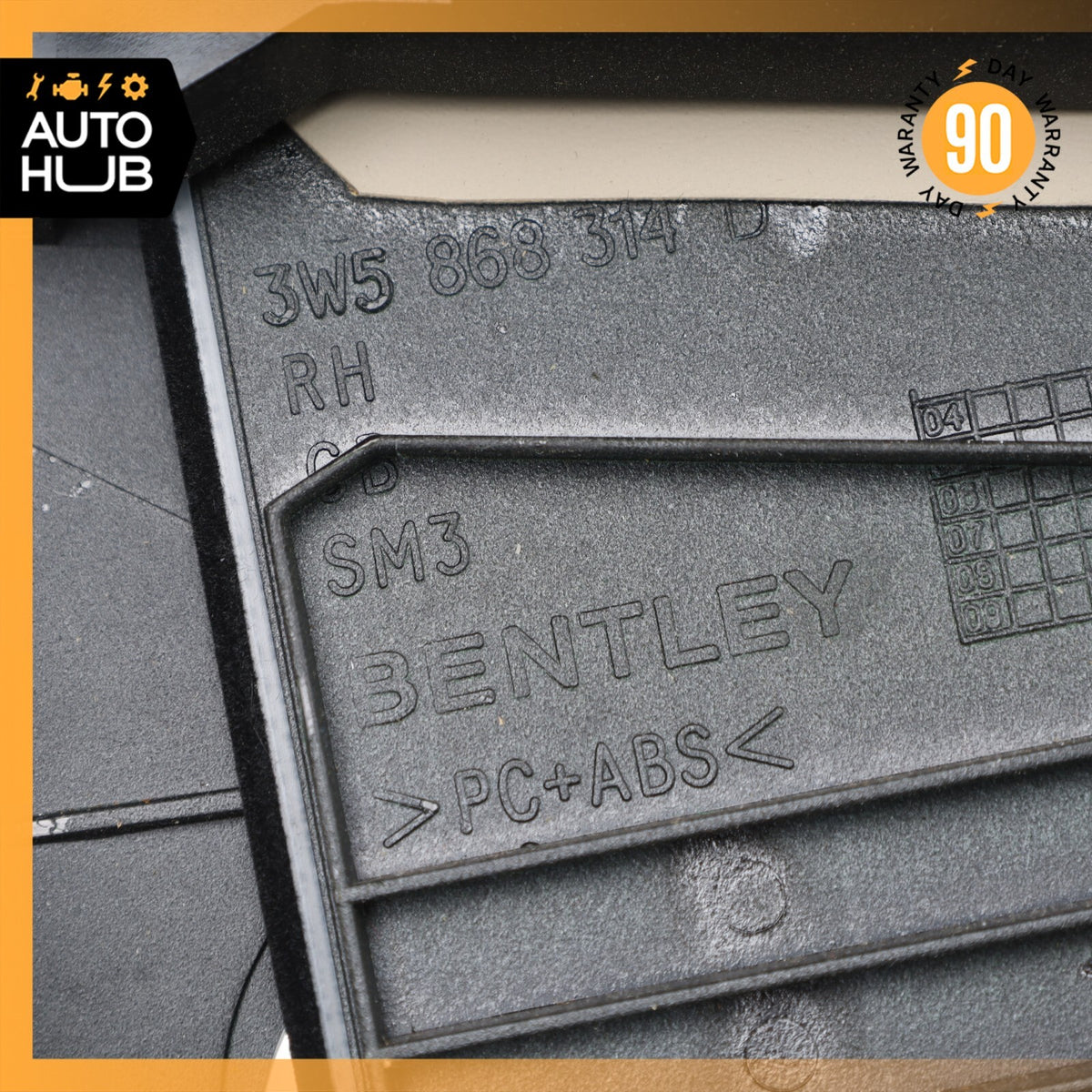 Bentley Continental Flying Spur Right Side Upper B-Pillar Cover Trim OEM 80k - photo 13