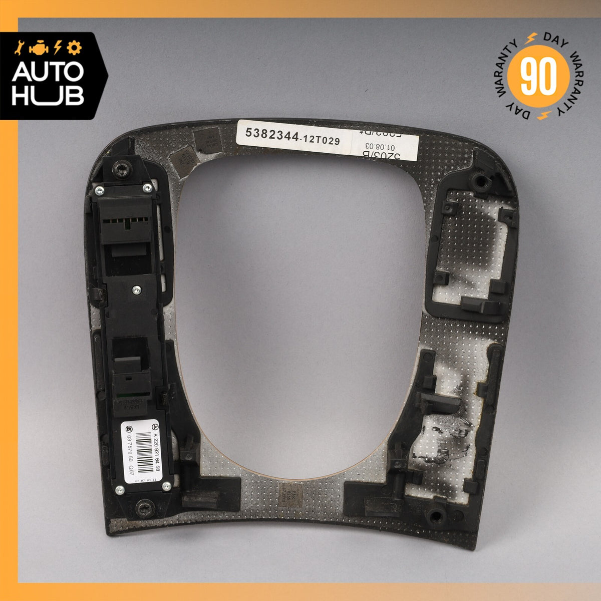 03-06 Mercedes W220 S600 S55 AMG S430 Center Console Shifter Bezel Trim Wood OEM - photo 6