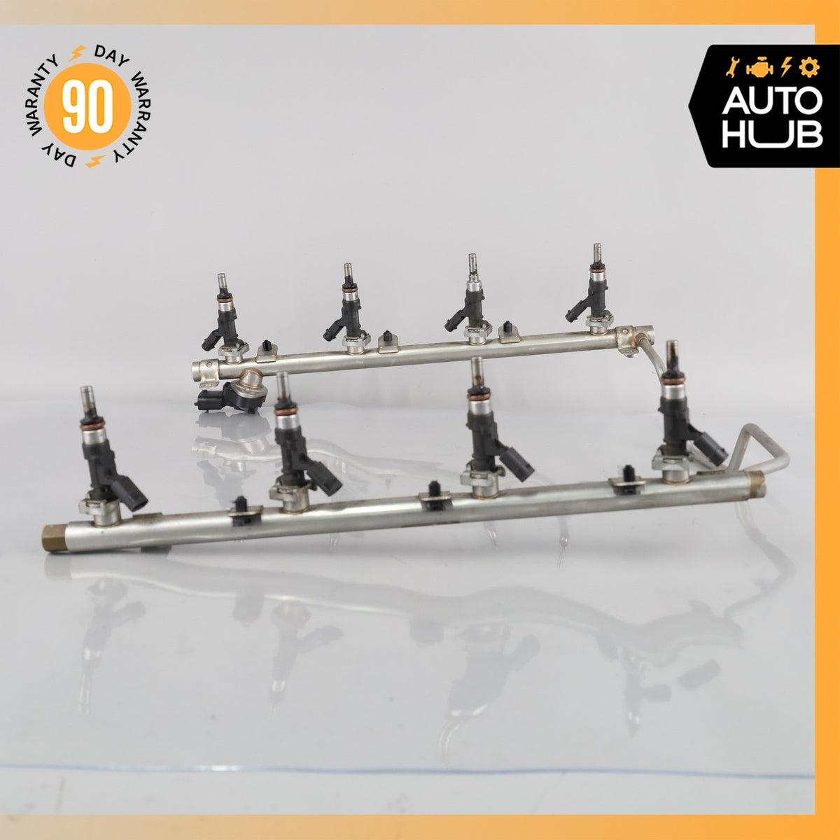 Mercedes W211 E63 SL63 CL63 AMG Engine Fuel Injector Rail w/ Injectors OEM - photo 12