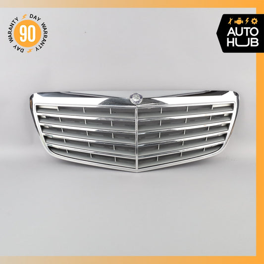 07-09 Mercedes W211 E320 E350 E550 Hood Radiator Grille Grill Chrome OEM - photo 1