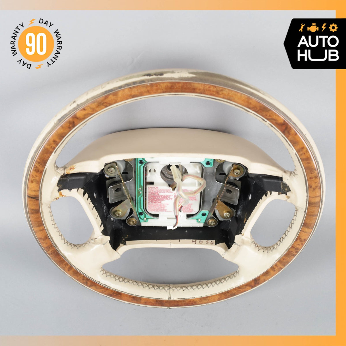 99-02 Rolls Royce Silver Seraph Steering Wheel Beige Wood PH32688PA OEM - photo 2