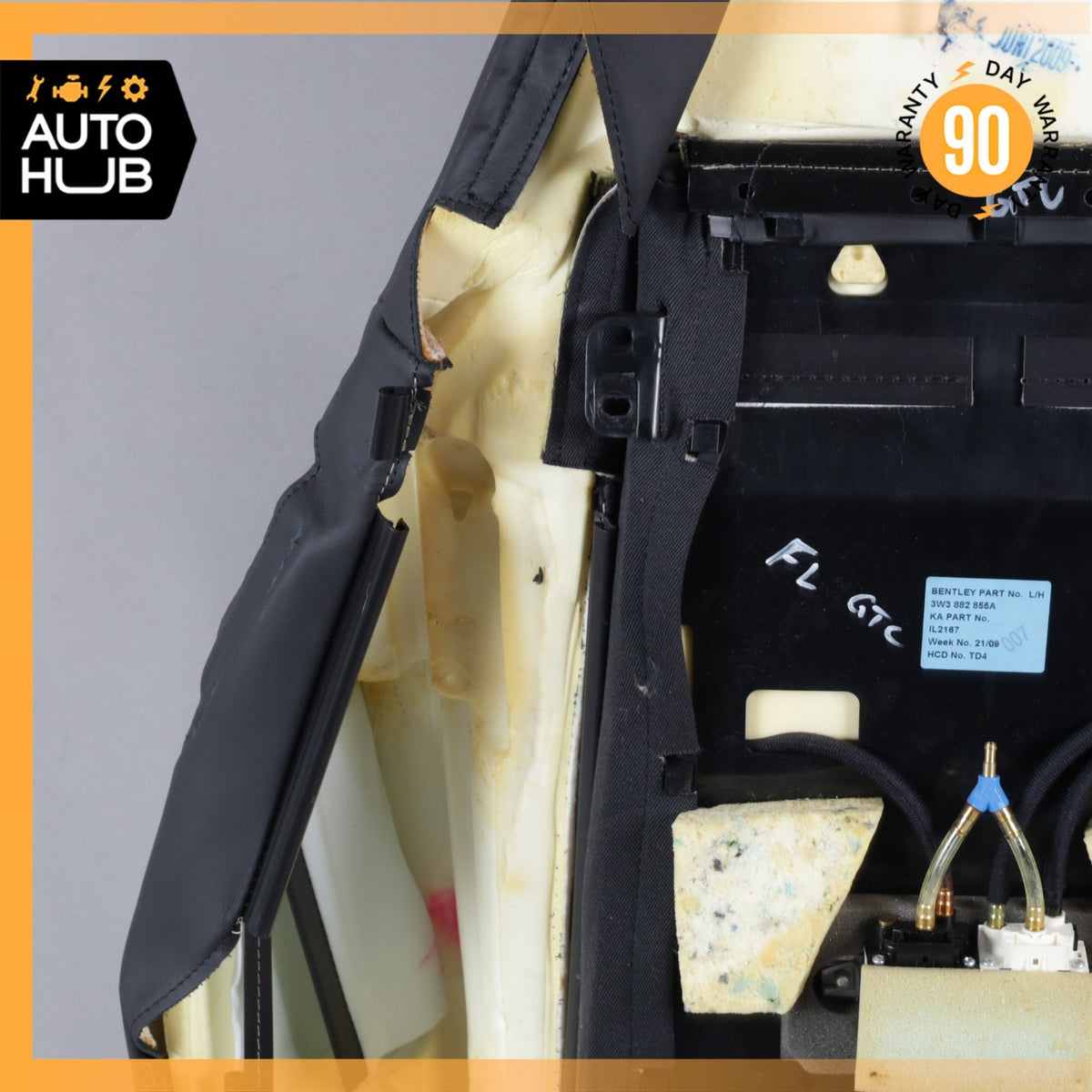 07-11 Bentley Continental GTC GT Front Left Side Top Upper Seat Cushion OEM - photo 14
