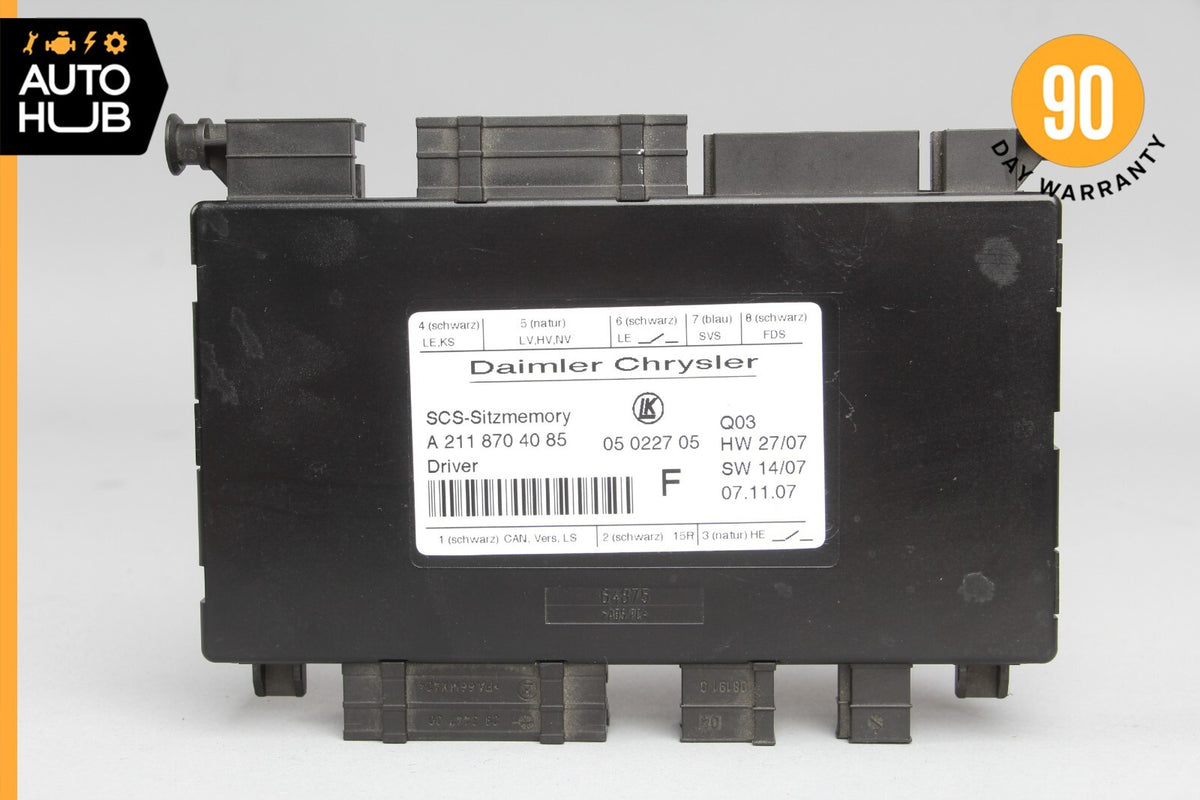 03-12 Mercedes X164 GL350 E63 AMG GL450 SLK350 Seat Control Module Left Side OEM - photo 6