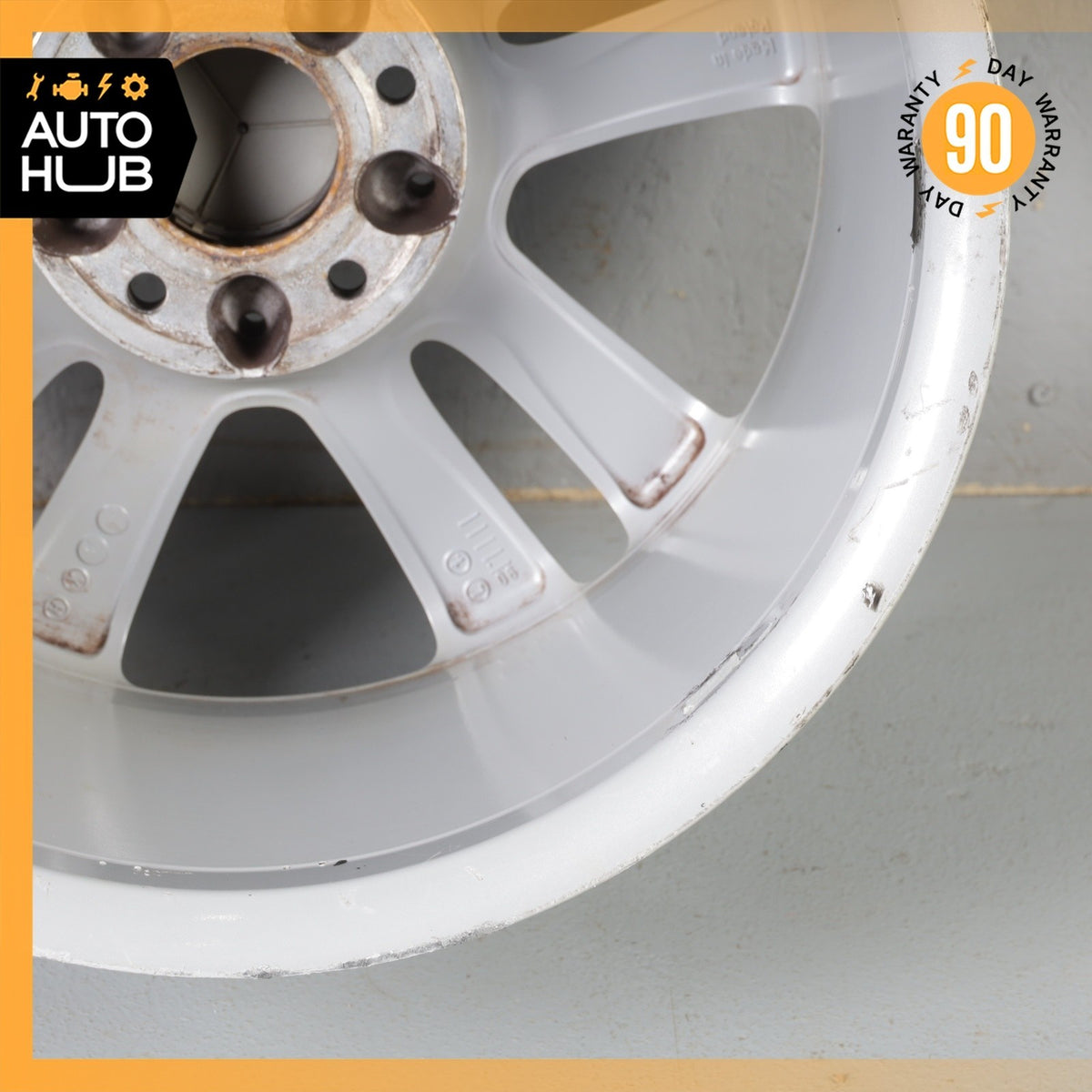 Mercedes W209 CLK350 SLK350 8.5 X 17 17" Rear Wheel Rim Silver 2094014302 OEM - photo 14