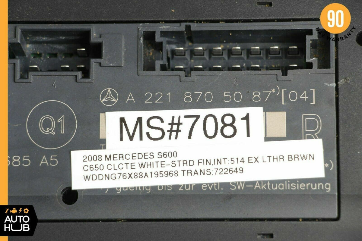 07-13 Mercedes W221 S600 S550 S350 Front Right Side Under Seat Control Unit OEM - photo 8