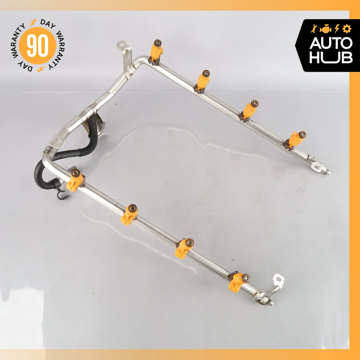03-06 Porsche Cayenne 955 Turbo Fuel Gas Injection Rail w/ Injectors OEM - photo 3
