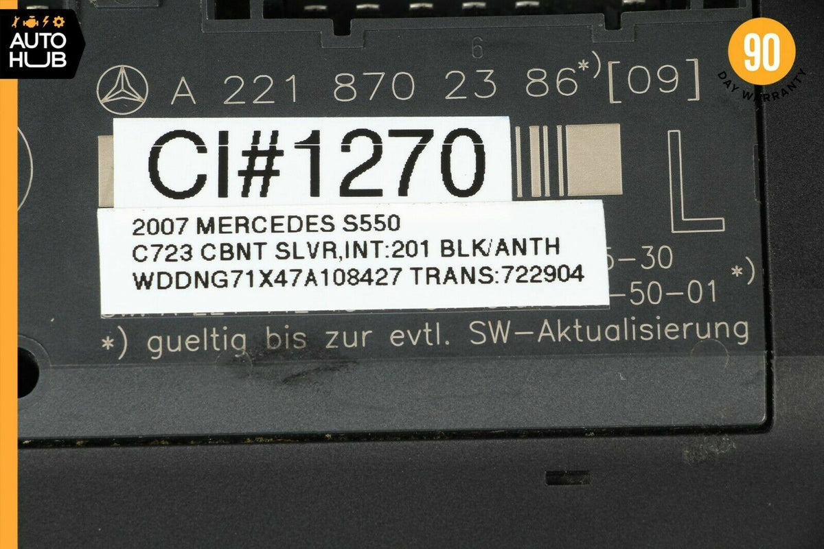 07-13 Mercedes W221 S550 S400 Front Left Driver Side Under Seat Control Unit OEM - photo 8