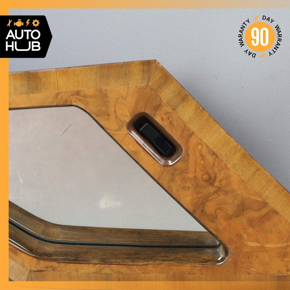 81-98 Bentley Brooklands Rear Right Quarter Vanity Glass Mirror Wood OEM - photo 3