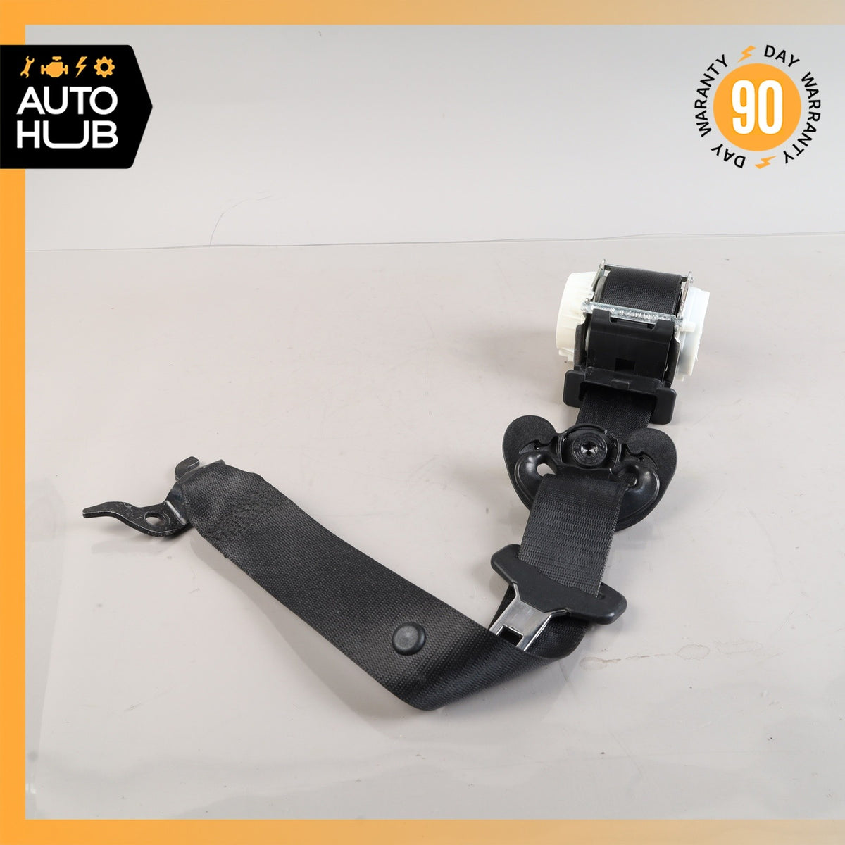 BMW E90 328i 335i Front Left Driver Side Seatbelt Seat Belt Black OEM 67k - photo 2