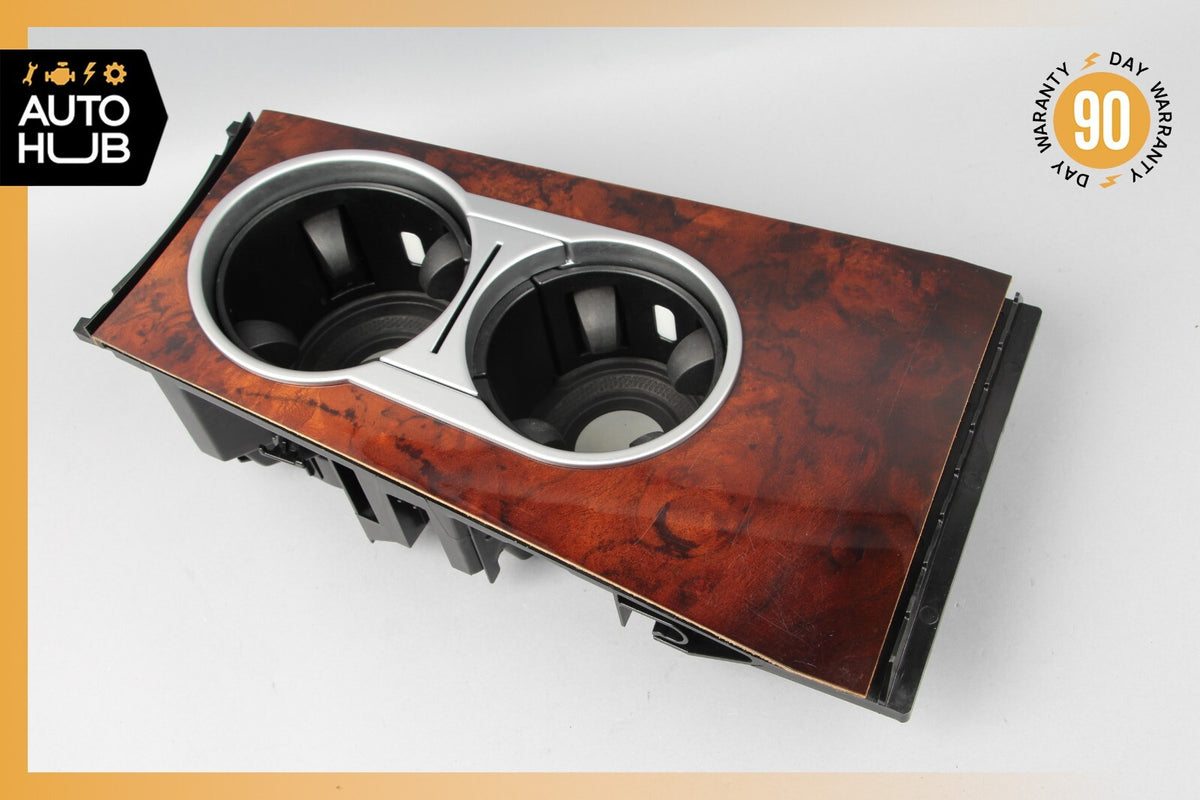 06-12 Mercedes X164 GL450 GL350 Center Console Cup Holder Compartment Wood OEM - photo 1