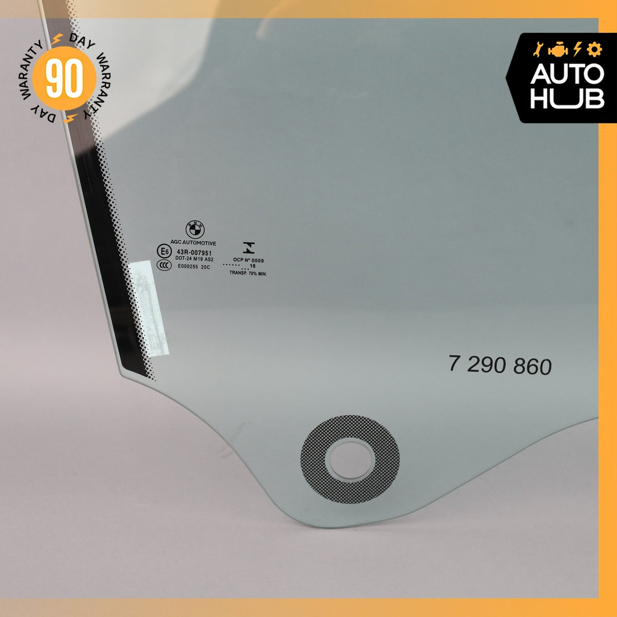 BMW i3 I01 Front Right Passenger Side Door Window Glass 7290860 OEM - photo 4