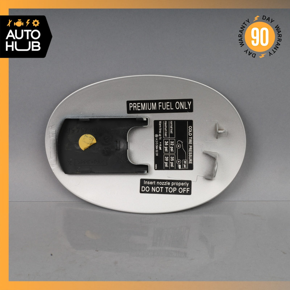 00-06 Mercedes W215 CL500 CL600 Fuel Gas Tank Lid Door Cover 2157570006 OEM - photo 3