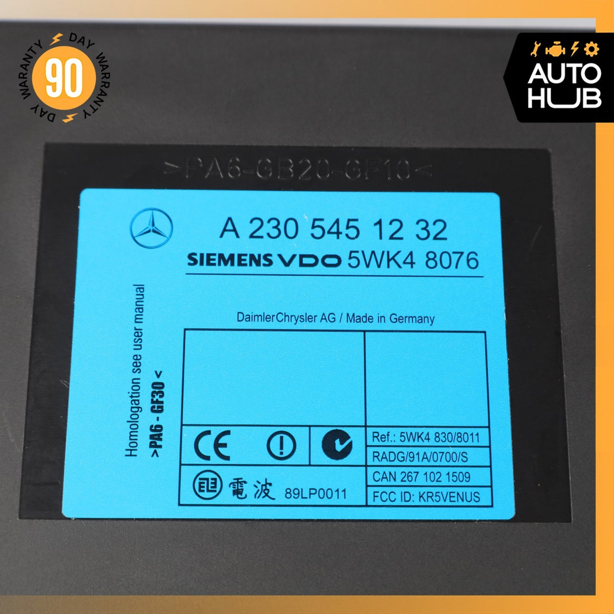 03-06 Mercedes R230 SL500 CL500 S55 CL55 AMG Keyless Go Entry Control Module OEM - photo 8