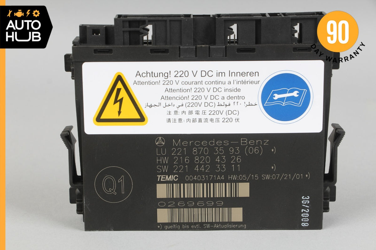 07-10 Mercedes W221 S63 CL550 Front Left or Right Seat Contour Control Module - photo 1