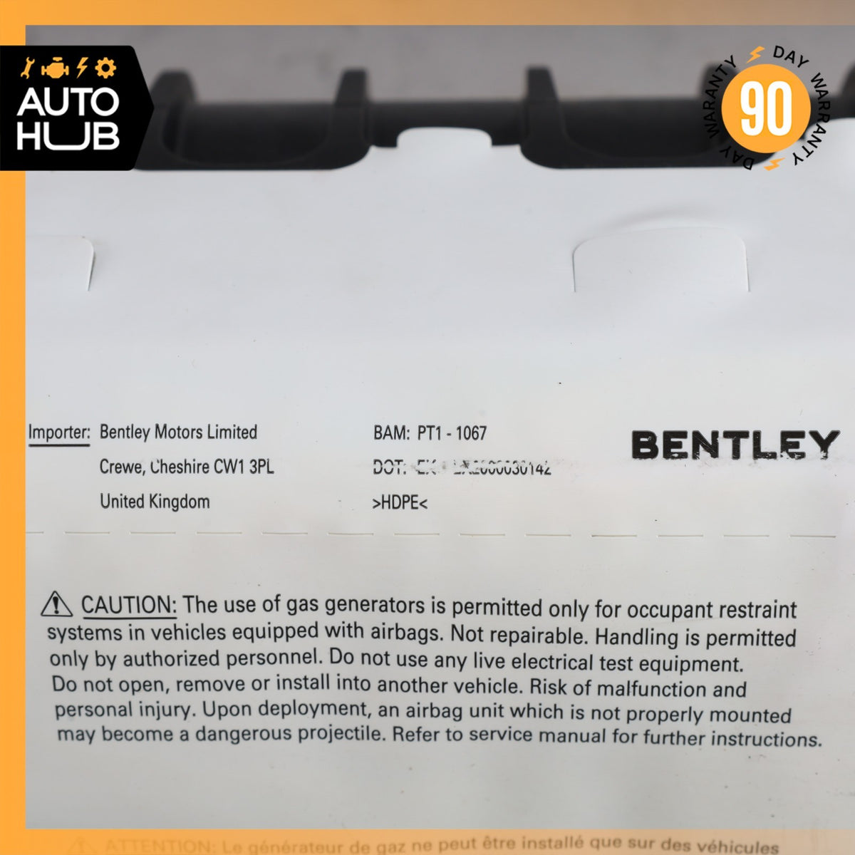 12-18 Bentley Continental Flying Spur GTC Passenger Dash Airbag Air Bag OEM 40k - photo 11
