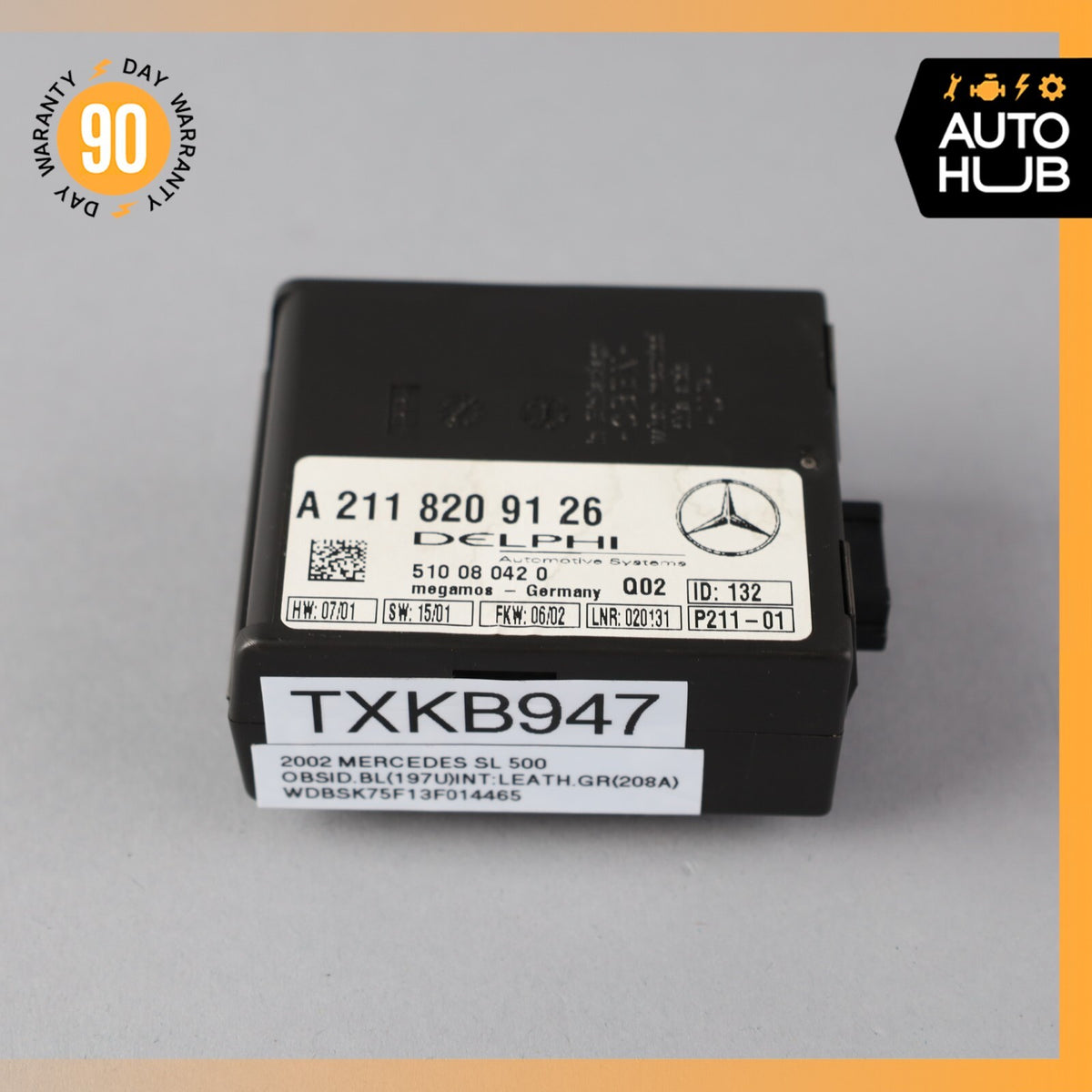Mercedes R230 SL500 S430 E320 Anti Theft Alarm Module 2118209126 OEM - photo 1