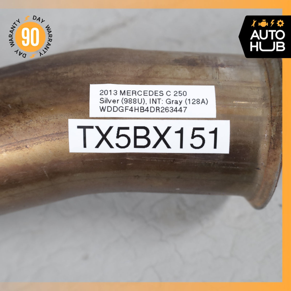 12-14 Mercedes W204 C250 M271 1.8L Center Medium Exhaust Pipe 2124910001 OEM 84k - photo 15