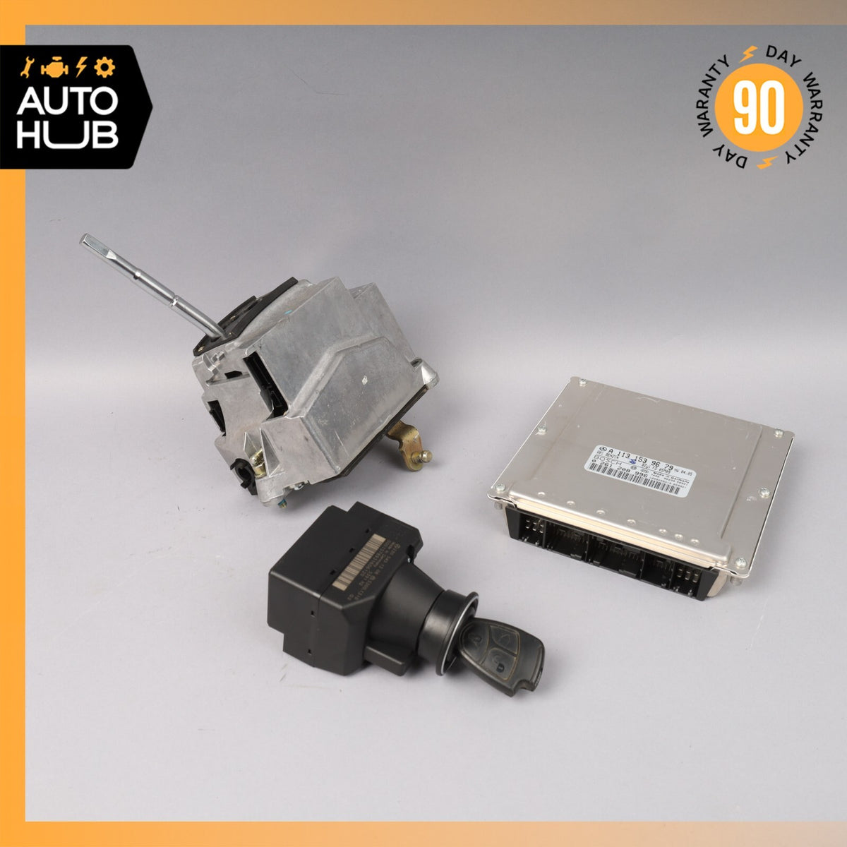 Mercedes R230 SL500 ECU Engine Computer EIS Ignition Switch Key Shifter Set OEM - photo 2