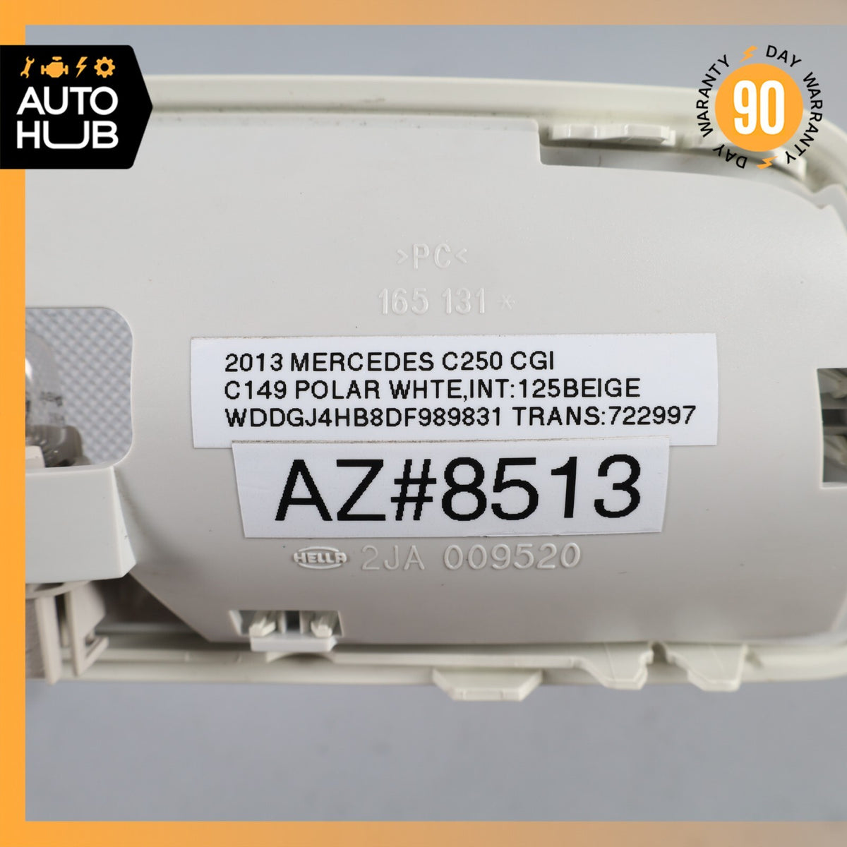 08-17 Mercedes W204 C250 E550 GLK350 Rear Overhead Dome Light Lamp White OEM - photo 10
