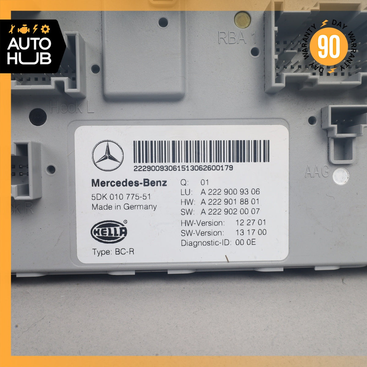 2014 Mercedes W222 S550 Rear Trunk SAM Control Module 2229006807 OEM - photo 5