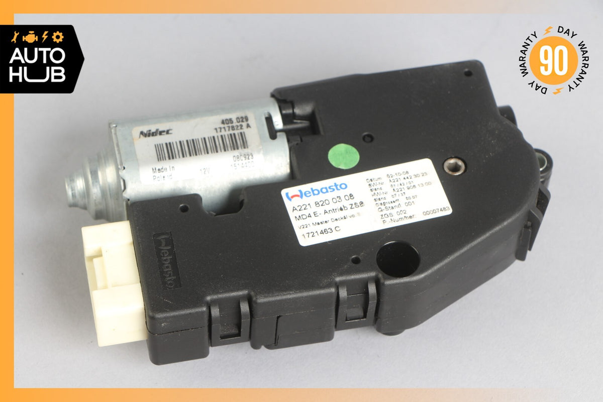 07-13 Mercedes W221 S550 S400 S600 S63 AMG Sunroof Sun Roof Motor 2218200308 OEM - photo 1