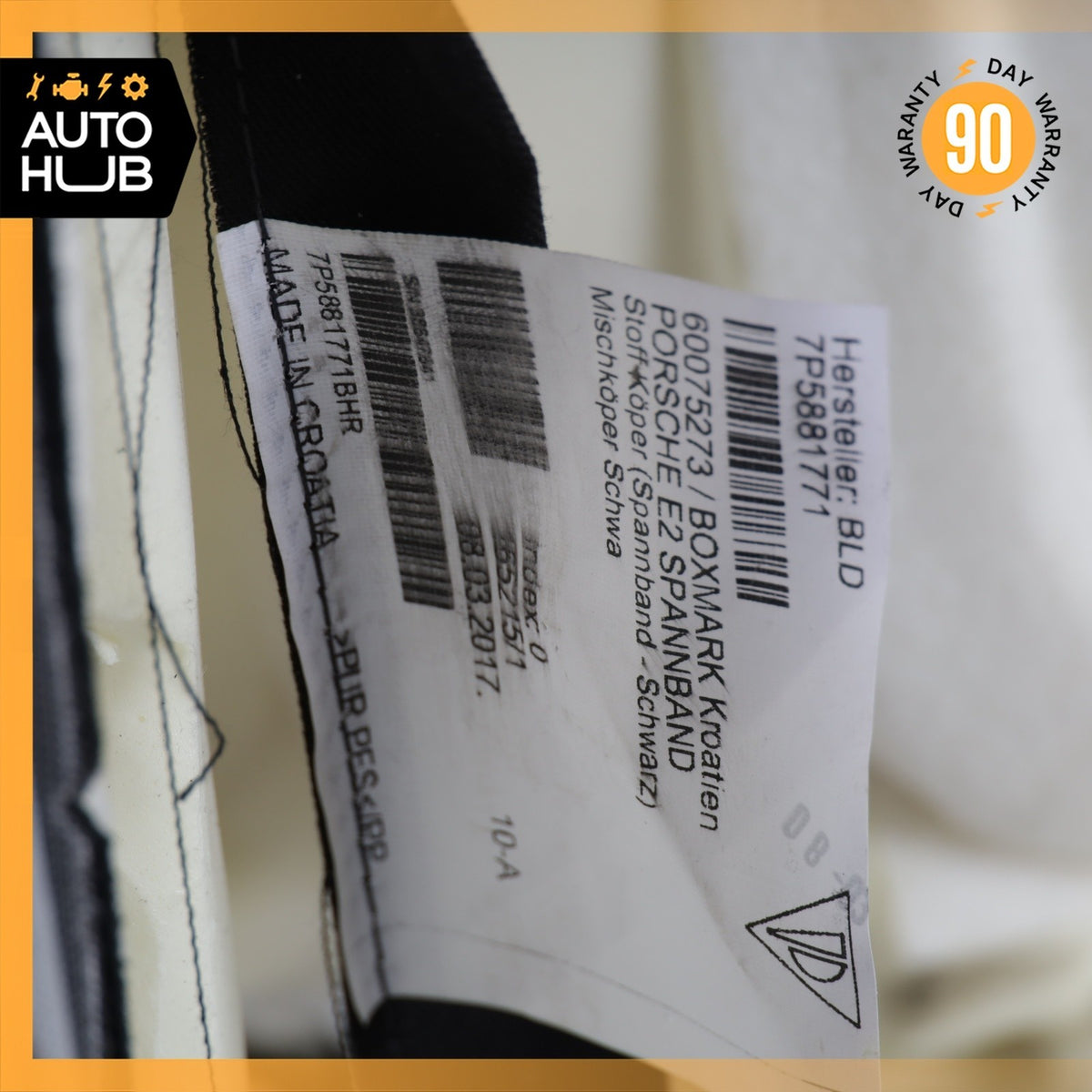 15-18 Porsche Macan 95B Front Left Side Seat Upper Cushion Leather Black OEM - photo 17