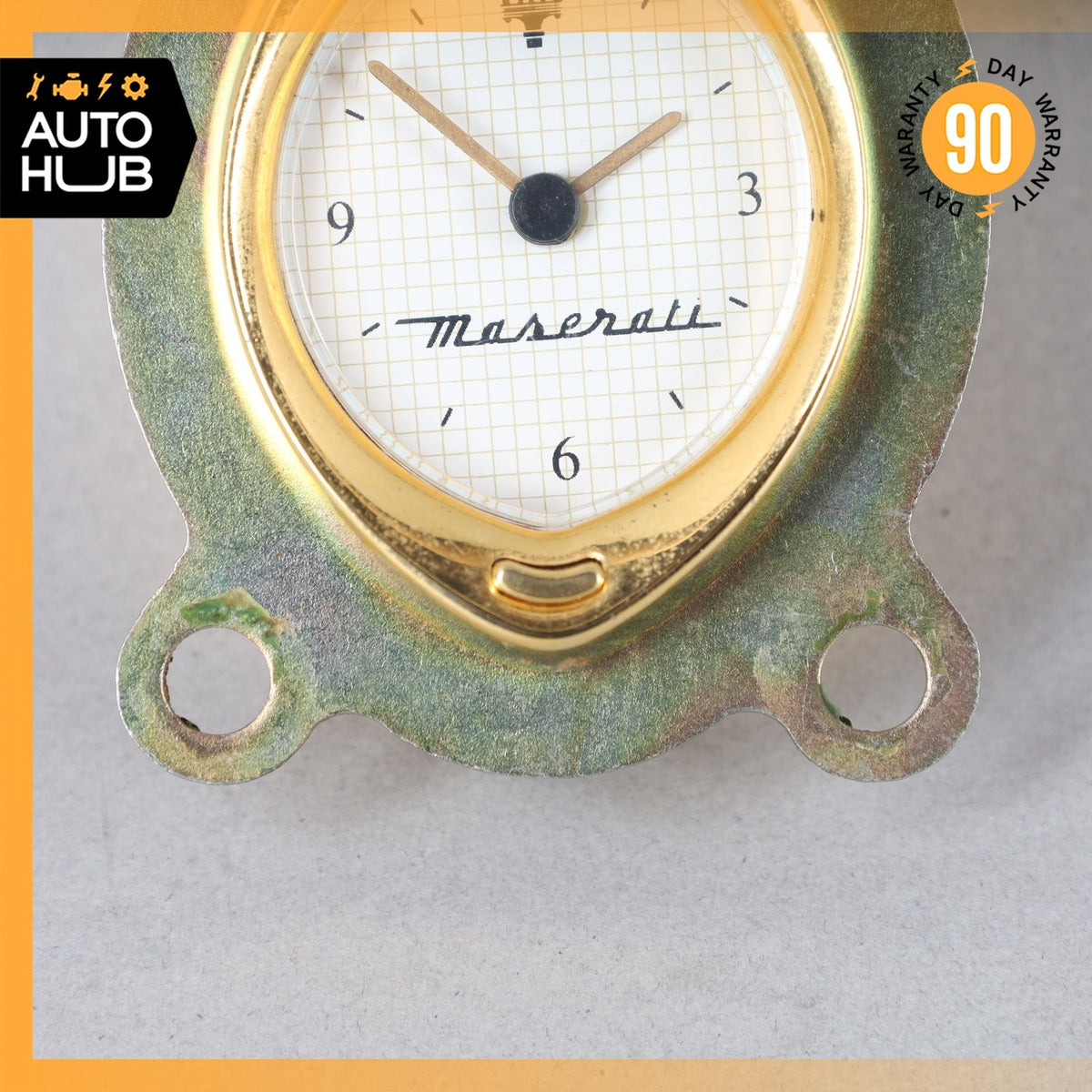 00-07 Maserati M138 4200 Coupe 3200 Center Dashboard Analog Gold Clock OEM 31k - photo 3