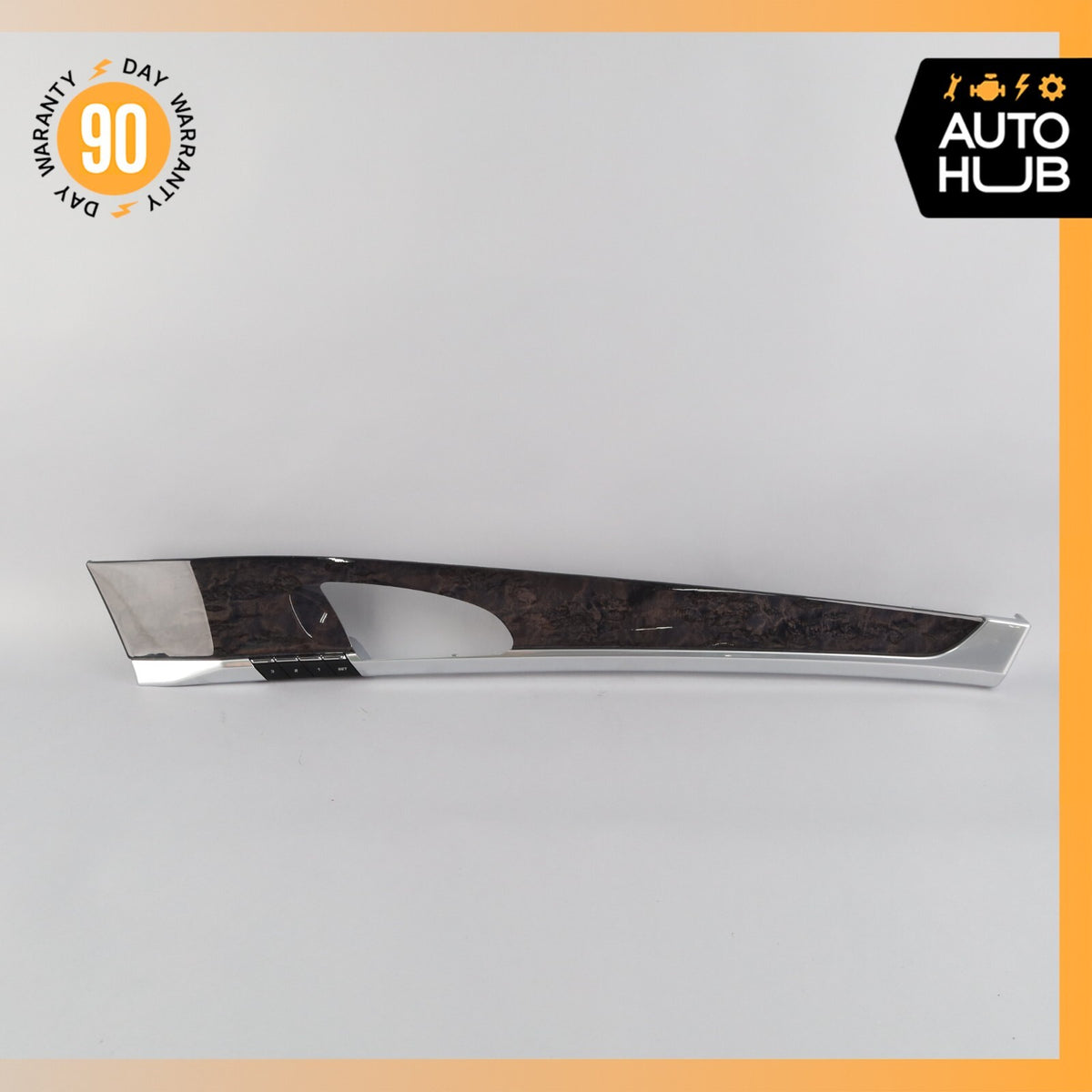 Porsche Panamera 970 Front Right Door Panel Molding Wood w/ Memory Switch OEM - photo 1