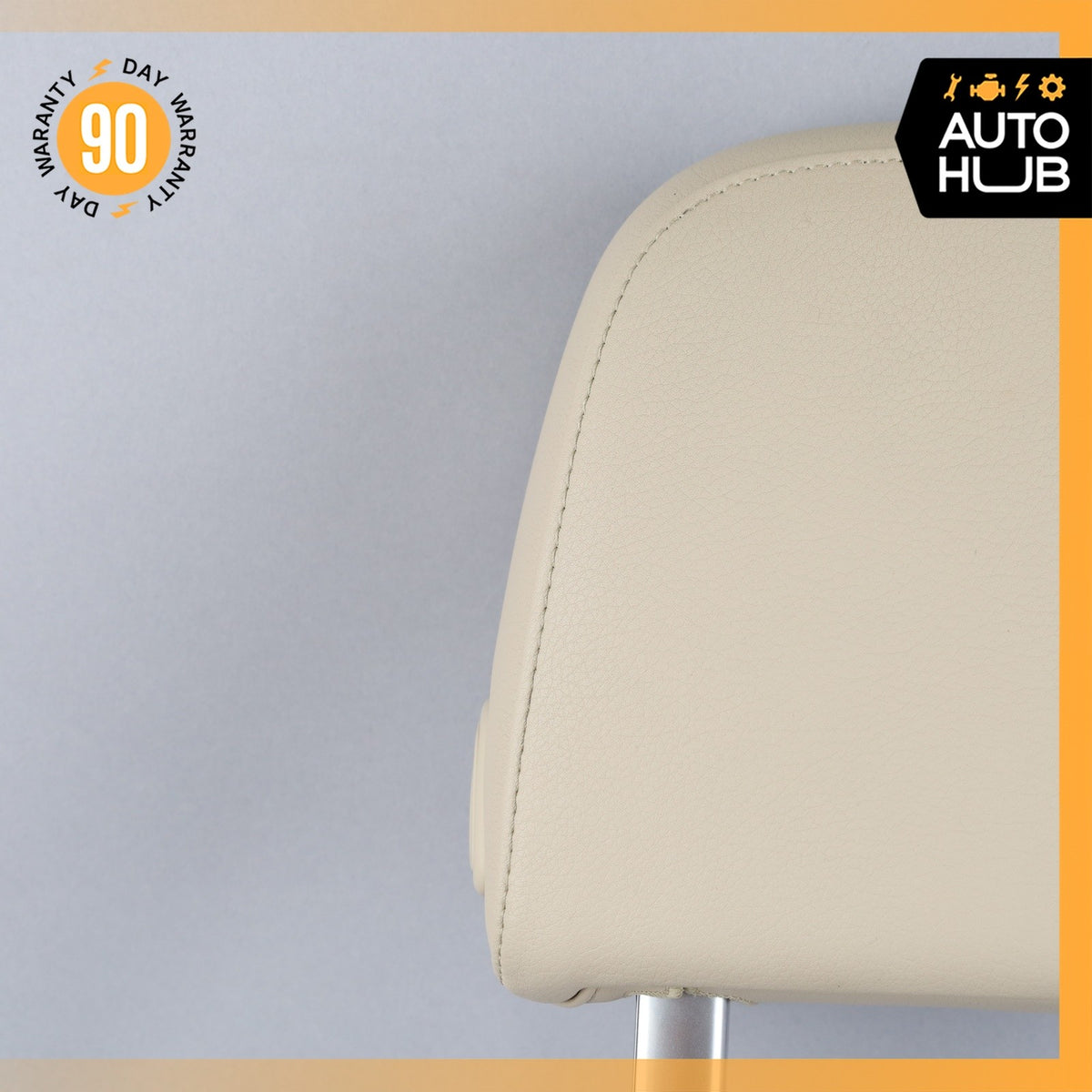 Audi 4M Q7 Front Left Side Seat Cushion Headrest Head Rest Beige OEM 87k - photo 7