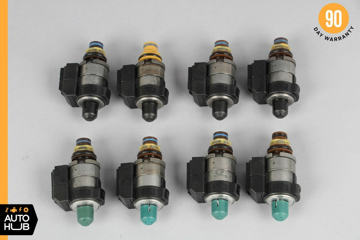 Mercedes S500 CL550 722.9 Transmission Solenoid Valve Blue & Black Caps Set of 8 - photo 1