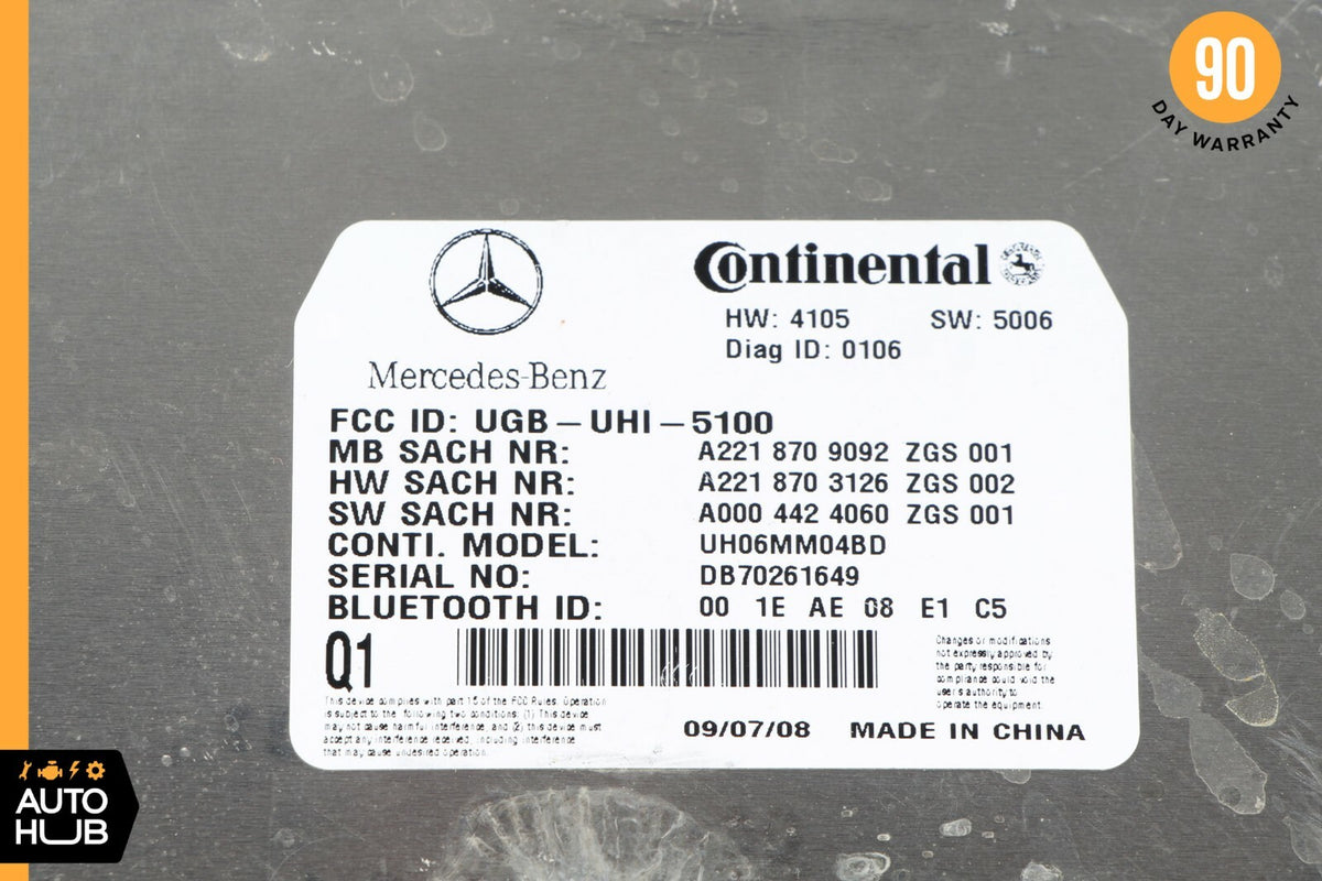 07-09 Mercedes W216 CL63 CL600 S550 Bluetooth Communication Module OEM - photo 7